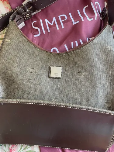 Bolsa Victor Hugo Hobo Jacquard Monograma e Couro Original