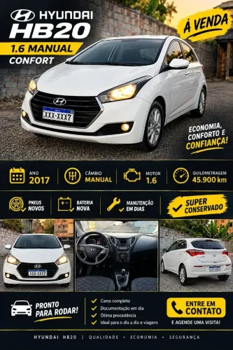 Hyundai HB20 C./c.plus/c.style 1.6 Flex 16V Mec. 2017