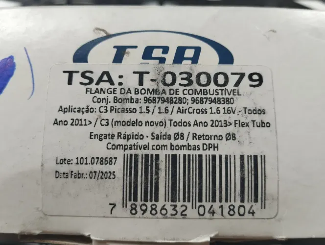 FLANGE BOMBA DE COMBUSTÍVEL CITROEN PEUGEOT (NOVA)