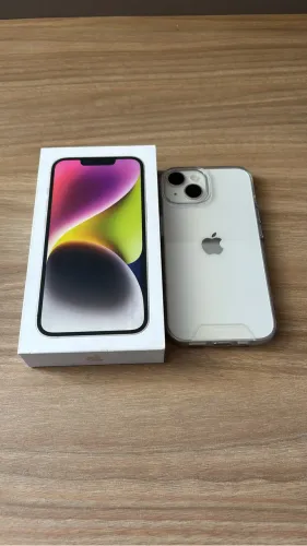 iPhone 14, 256 GB, Branco, Novo