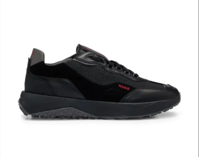 Tênis HUGO panelled leather sneaker NUNCA USADA