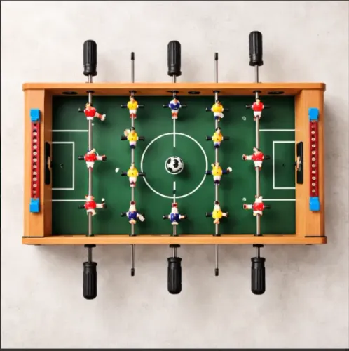 Mini Futebol De Mesa Pebolim Jogo 18 Jogadores Com Bola Copa