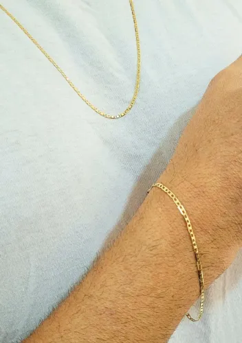 Conjunto Piastrine Ouro 18k - PROMO!