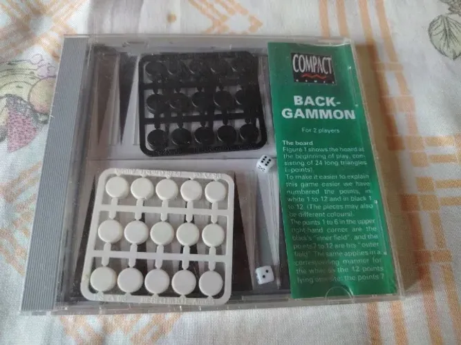 Gamão - Back Gammon Jogo Compacto Importado Em Estojo de CD 1989