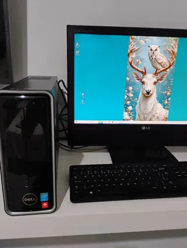 C Desktop DELL INSPIRON Intel Core I3 8Gb ram+ SSD- c/teclado dell s/fio e TV monitor LG