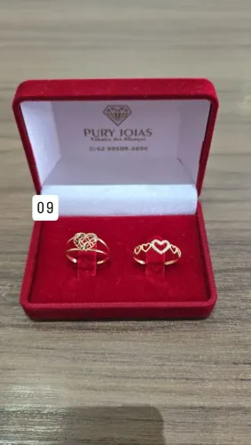 Anéis Ouro 18 dia dos Namorados