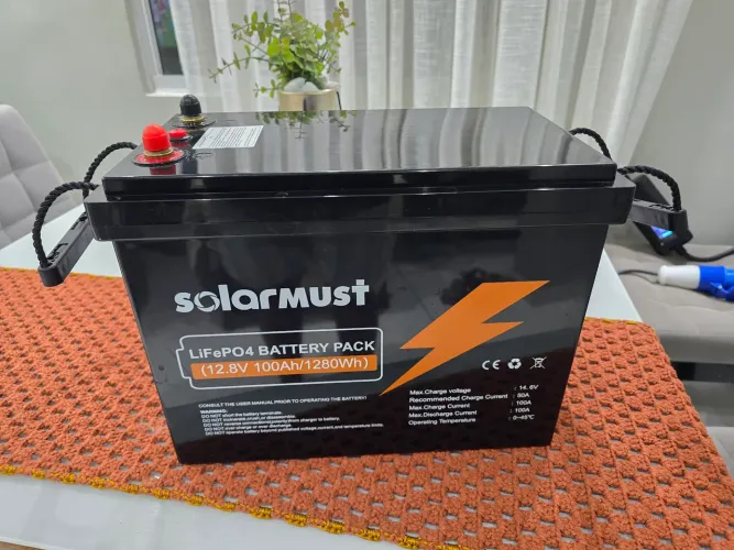Bateria lifepo4 must solar 12V 100ah 