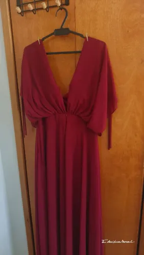vestido longo marsala tamanho xg - ladydress