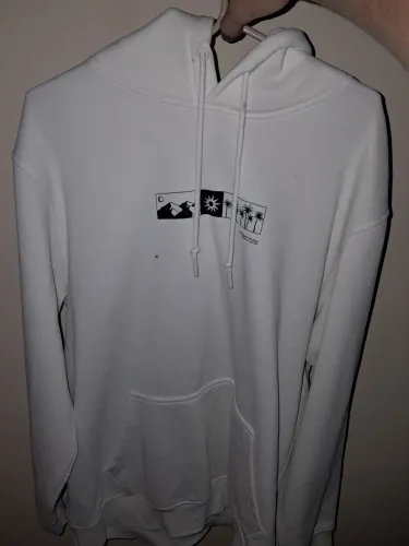 Moletom Branco Liso M Oversized 100% algodão 