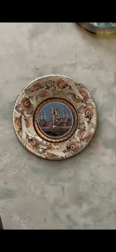 Prato Decorativo Turco Em Cobre Cinzelado À Mão - 13cm