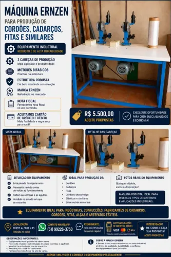 Máquina de Cordões e Cadarços