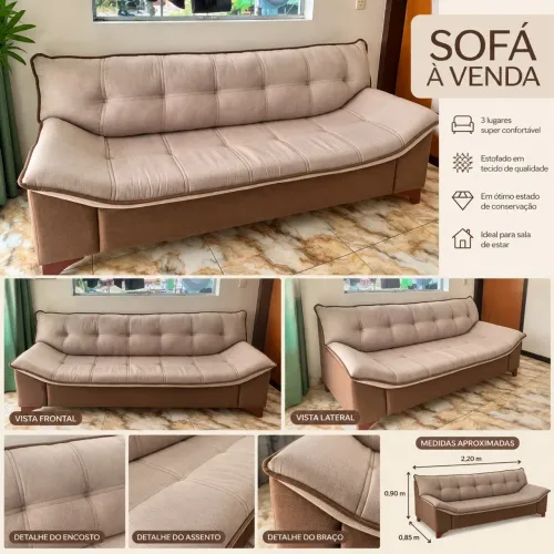 Sofá três lugares