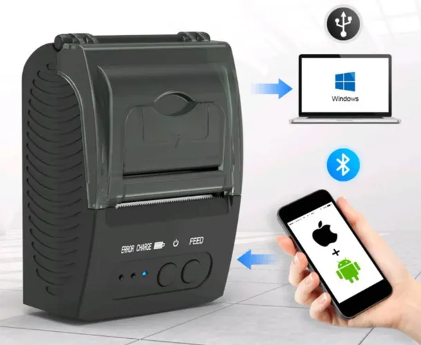 Impressora portátil Bluetooth 