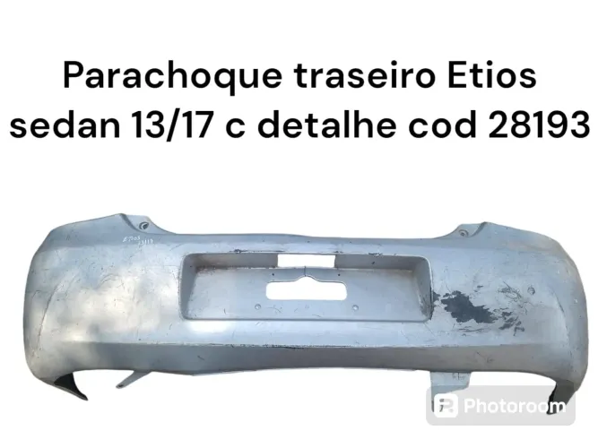 Parachoque traseiro Etios c detalhe 