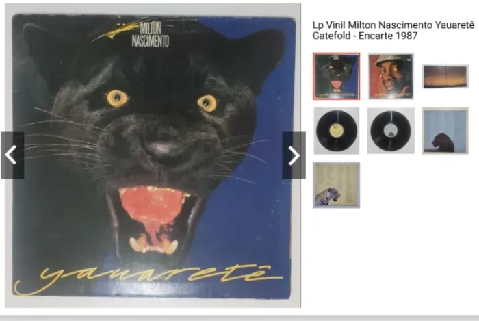 Lp Vinil Milton Nascimento Yauaretê Gatefold - Encarte 1987