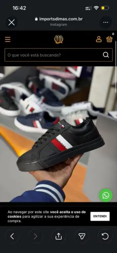 Tênis Tommy Hilfiger Masculino Couro Dino Black