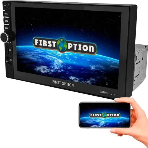 Multimídia automotivo Central monitor 7810H 1DIN som radio usb