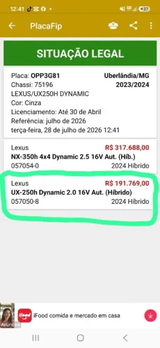 Lexus UX-250H Dynamic 2.0 16V Aut.(hybrid) 2024