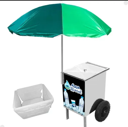 Carrinho de Inox Desmontável Térmico 96l + Kit Placas Eutéticas e Assessórios