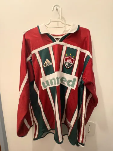Camisa Fluminense rara manga longa tricolor 2002