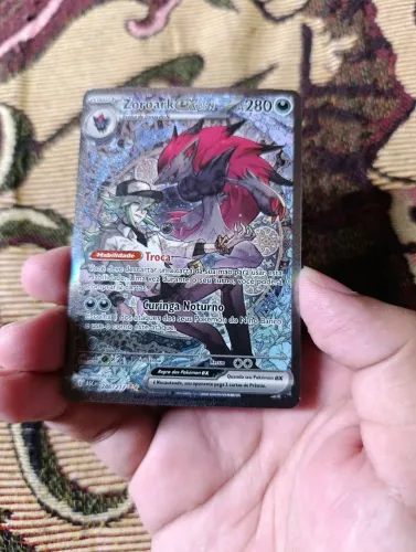 (Carta do Pokémon zoroark ex do n)com brinde de três raras e e 40 normais