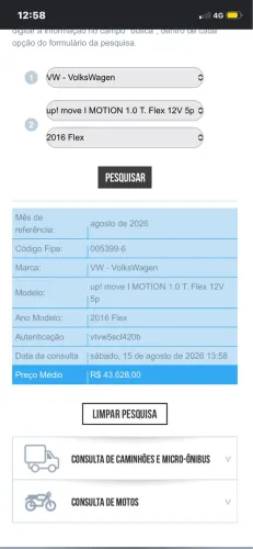 Volkswagen Up! Move I Motion 1.0 T. Flex 12V 5P 2016