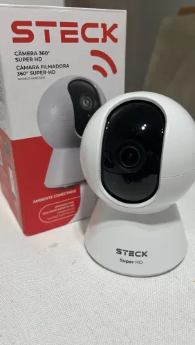 Câmera de Segurança Interna PTZ 360 Super HD Smarteck SMBC3BS1 da Steck
