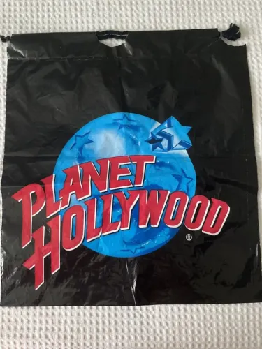 embalagem sacola planet hollywood preta