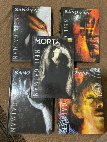 Coleção Sandman Edição Definitiva 1 ao 4 + Morte | Neil Gaiman | Capa Dura | Ano 2010/2013