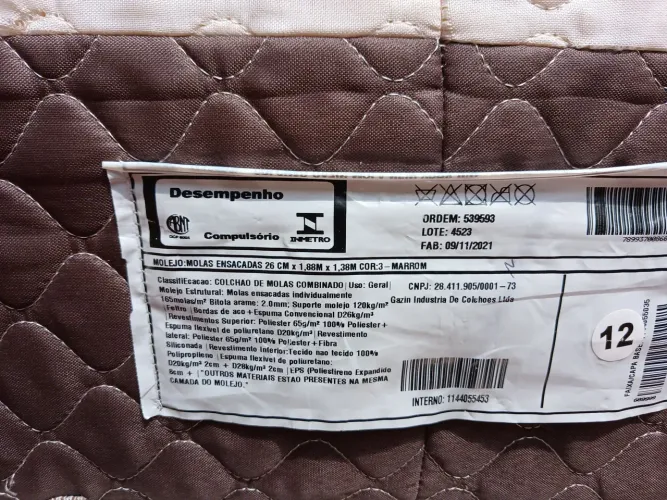 Cama box de casal com colchão