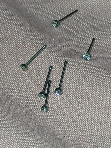 6 unidades piercing nariz aço cirúrgico
