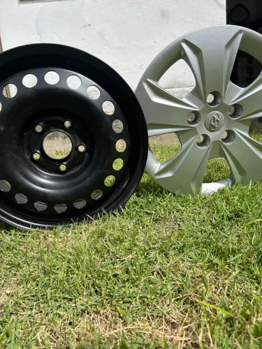 ORIGINAIS DO CARRO// Jogo 4 Rodas De Ferro E Calotas Aro 16 Para Hyundai Creta