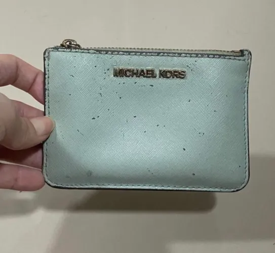 carteira michael kors card holder verdinha