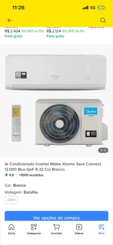Ar-condicionado Mydea Inverter semi novo