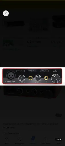 Interface de áudio armer red one