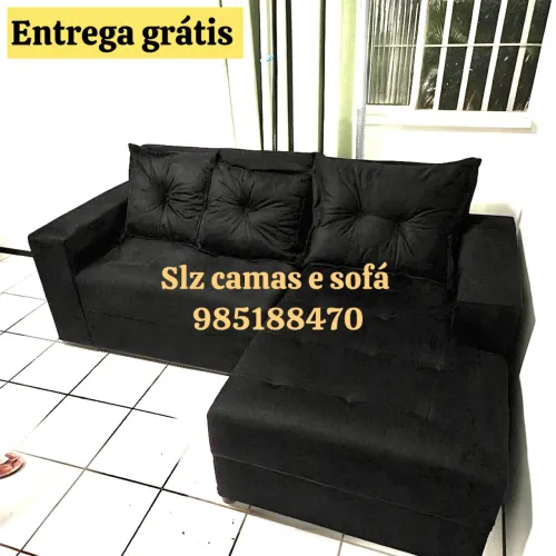 Sofá chaise almofadas 