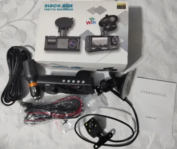 Kit Com 3 Câmeras Automotivas Hd 1080p Hold On com Visão Noturna