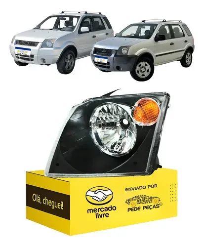 Farol Esquerdo Ford Ecosport 2003 2004 2005 2006 2007 Esquerdo/motorista