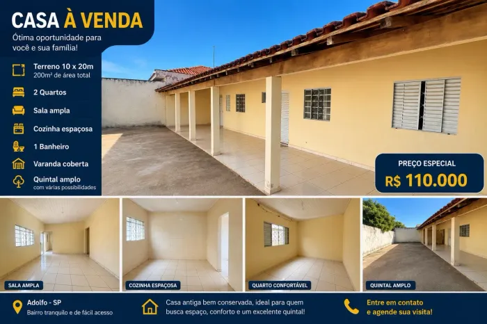 Casa a venda com inquilino pagando aluguel.