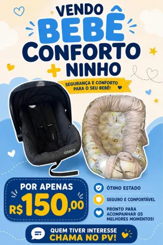 Bebê conforto e ninho para bebê