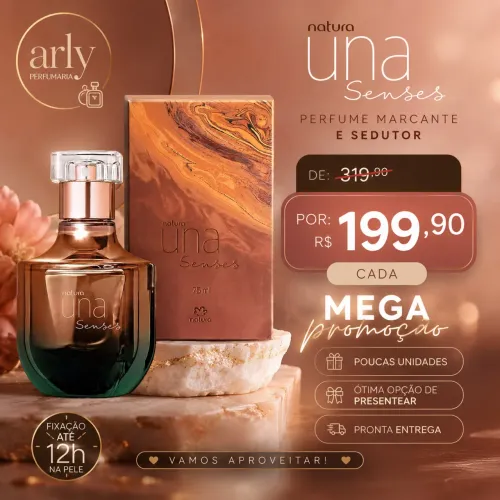 Perfume FEMININO UNA SENSES 75ml (cada)