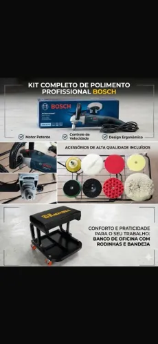 Politriz Bosh GPO 12 CE + Bobinas + Banco para Polimento