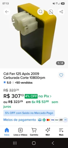 CDI CENTECH FAN 125/150 CARBURADA