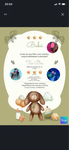 BABÁ para os finais de semana