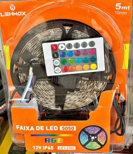 Fita Led 5m RGB - Completa e pronta para USO
