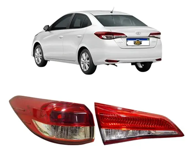 Kit Lanterna Traseira Esquerdo Yaris Sedan 2018 A 2025 Esquerdo/motorista