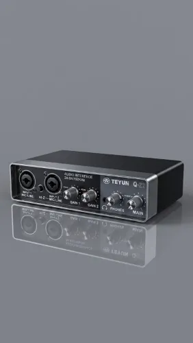 Interface de áudio Teyun Q22 24bit 192kHz com Phantom Power