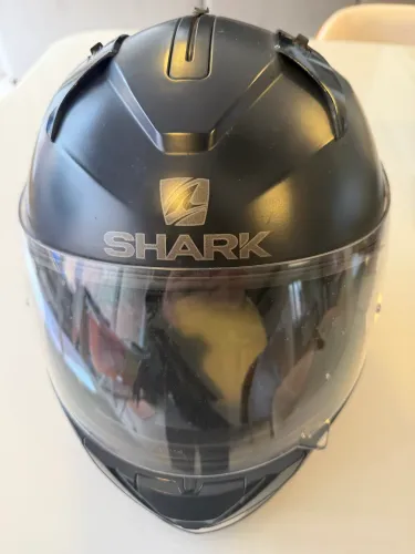 Capacete Shark Ridill Blank com viseira clear e viseira solar embutida 