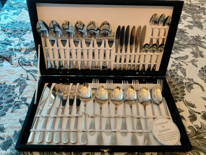 Faqueiro inox 42 peças _ modelo Italiano