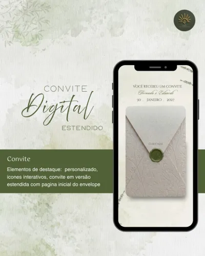 Convite digital personalizado de casamento 